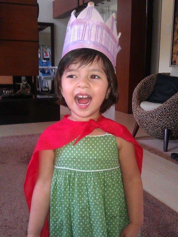 Alba with crazy face and a redeye photo