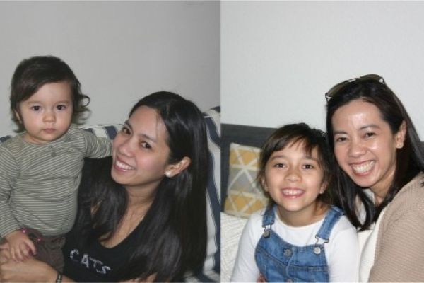 Cher and Alba taken on a couch in Fallbrook 8 years apaprt